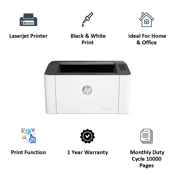 Hp 108a Single Function Monochrome Laser Printer 2936